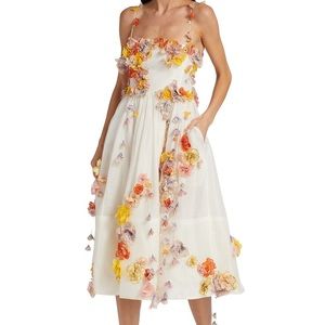 Altered Zimmerman Postcard Appliqué MIDI Dress